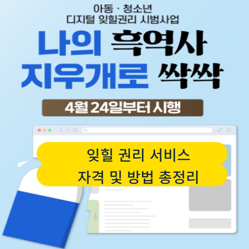 잊힐 권리 서비스 자격