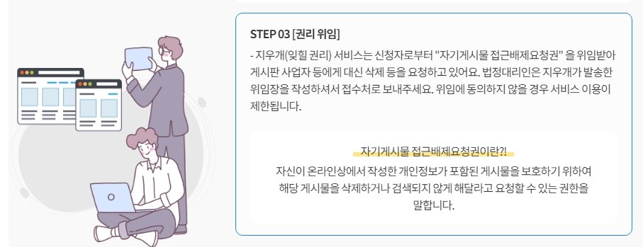 자기게시물 접근배제요청권