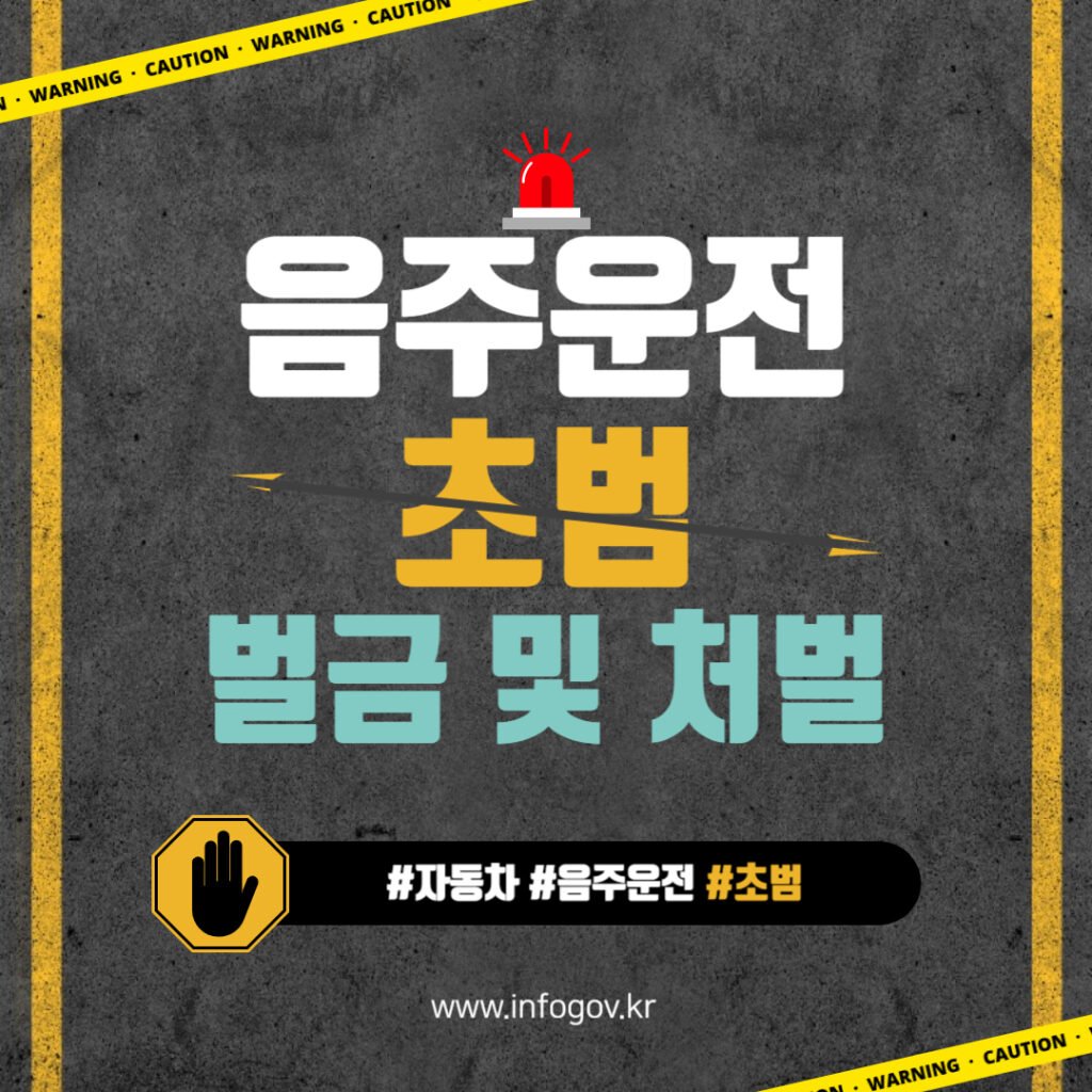 음주운전 초범 벌금